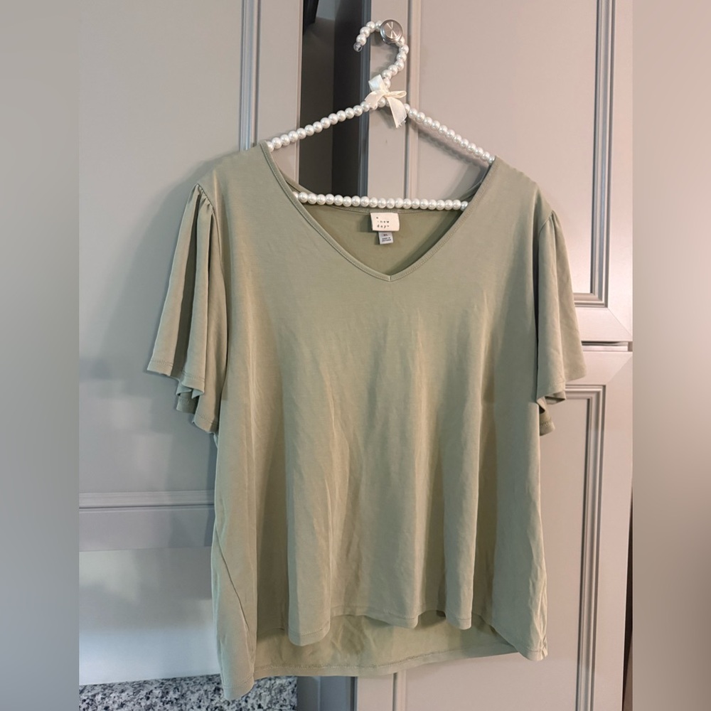 a new day Women's Short Sleeve Top in Light Green